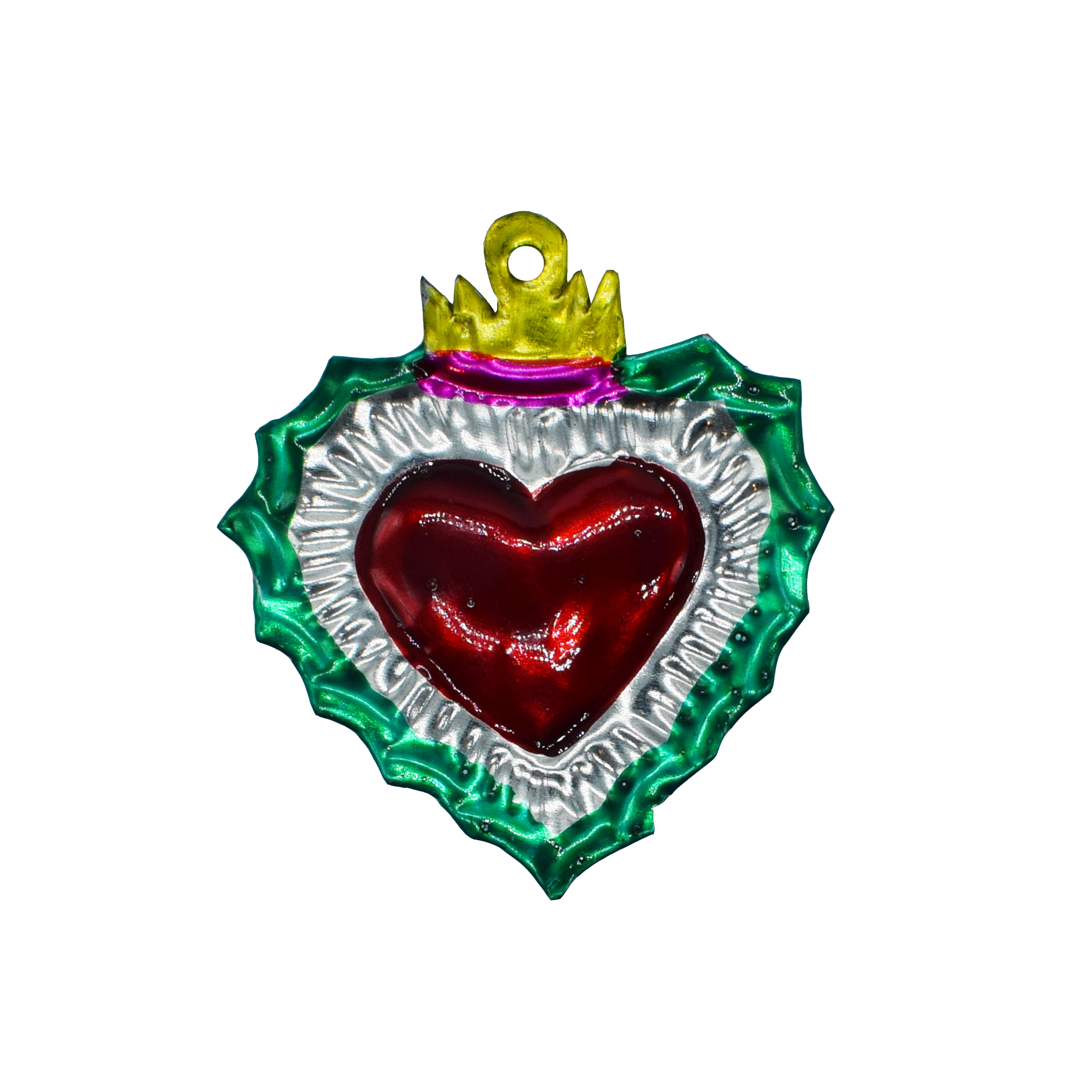 Petit Cœur Avec Des Épines Vertes