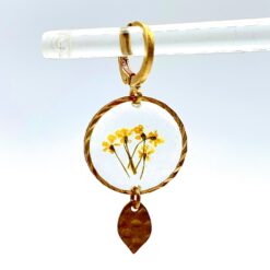 Alternative view of Boucles d'oreilles bouquet jaune