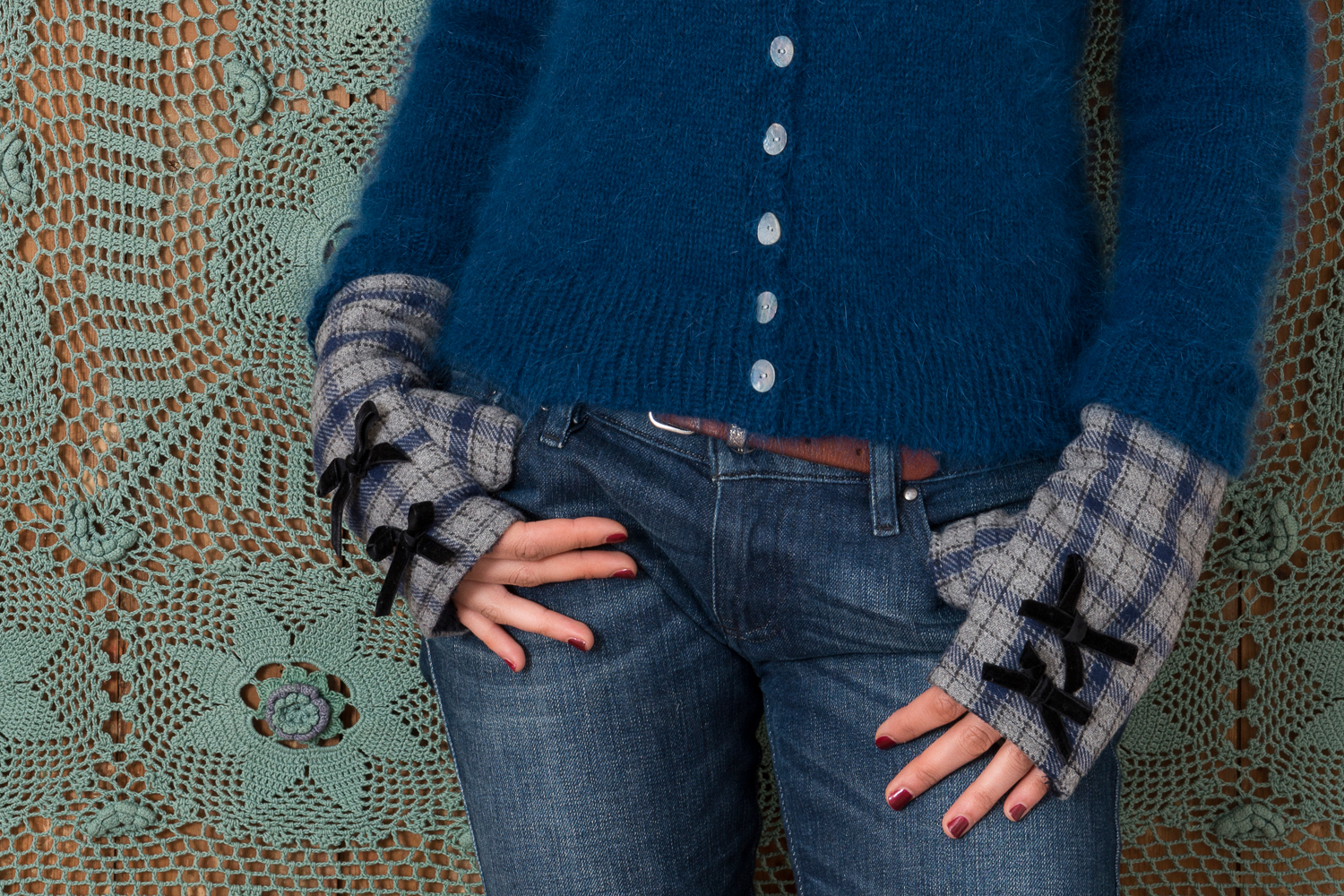 Mitaine Manouche écossais nuit