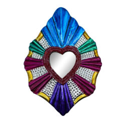 Cœur Ex-voto Miroir Bouclier D'argent