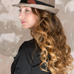 Chapeau paille Nuage taupe