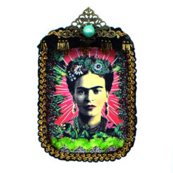 Autel Frida Kahlo Rose et Vert