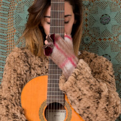 Alternative view of Mitaine Amulette laine feutre camel