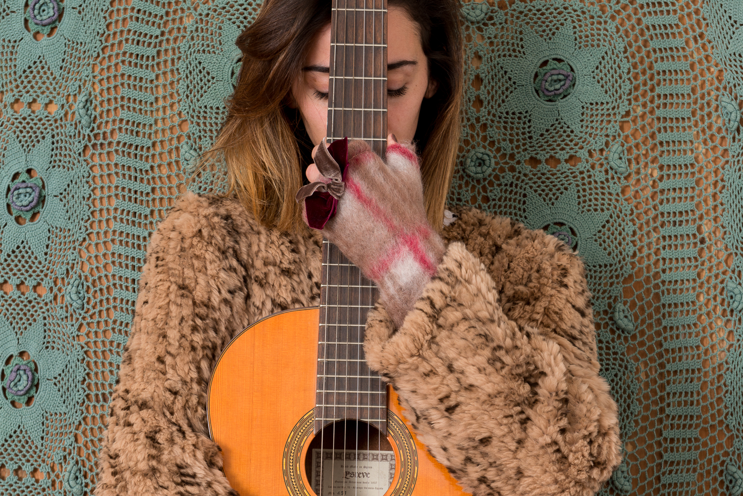 Mitaine Amulette laine feutre camel – Image 2