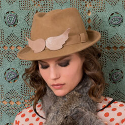 Chapeau feutre Ange Gardien camel