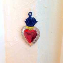 Ex-voto Coeur flamme bleue