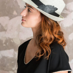 Chapeau paille Plume
