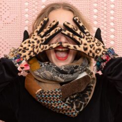 Snood Patch Polaire Camel