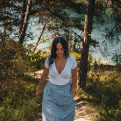 Top Perle blanc en jersey