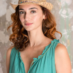 Chapeau paille léopard