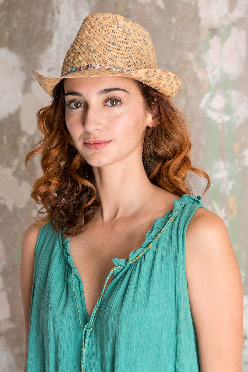 Chapeau paille léopard