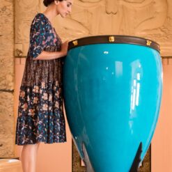 Robe Roma lurex marine