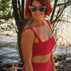 Alternative view of Top Suzon jersey rouge