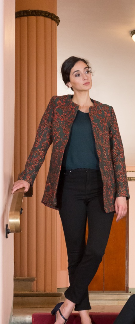 Veste Katoucha damassé mordoré