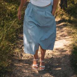 Alternative view of Jupe Gréta vichy bleu