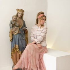 Jupon 5 volants poudré