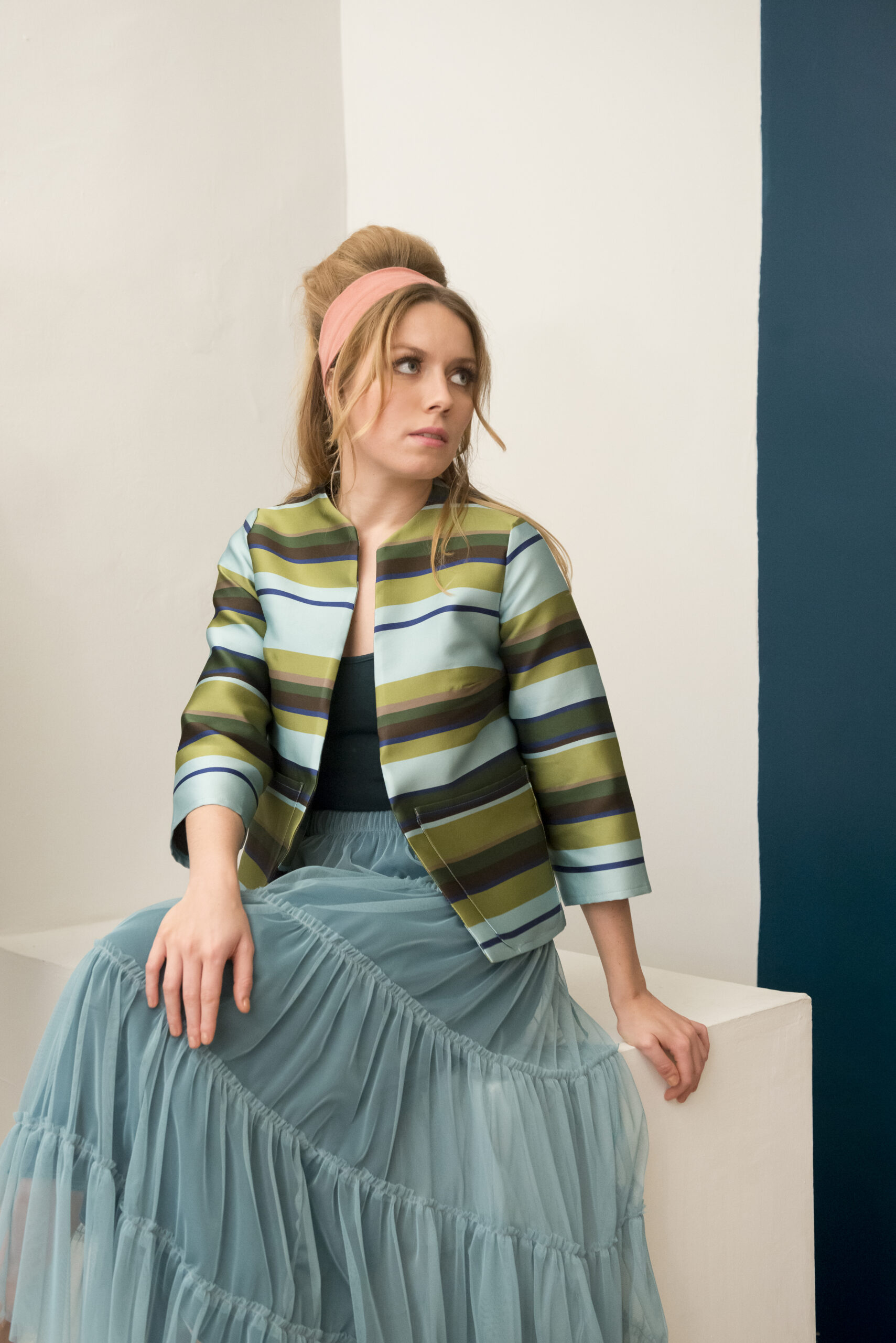 Jupon 5 volants céladon