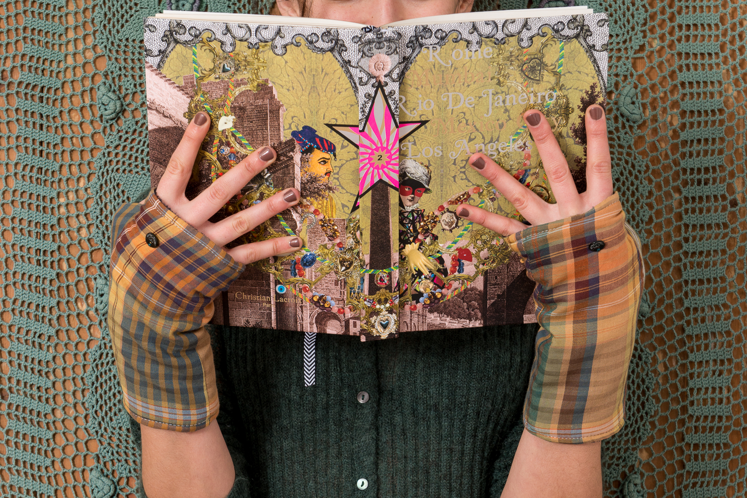 Mitaine Manouche madras canard