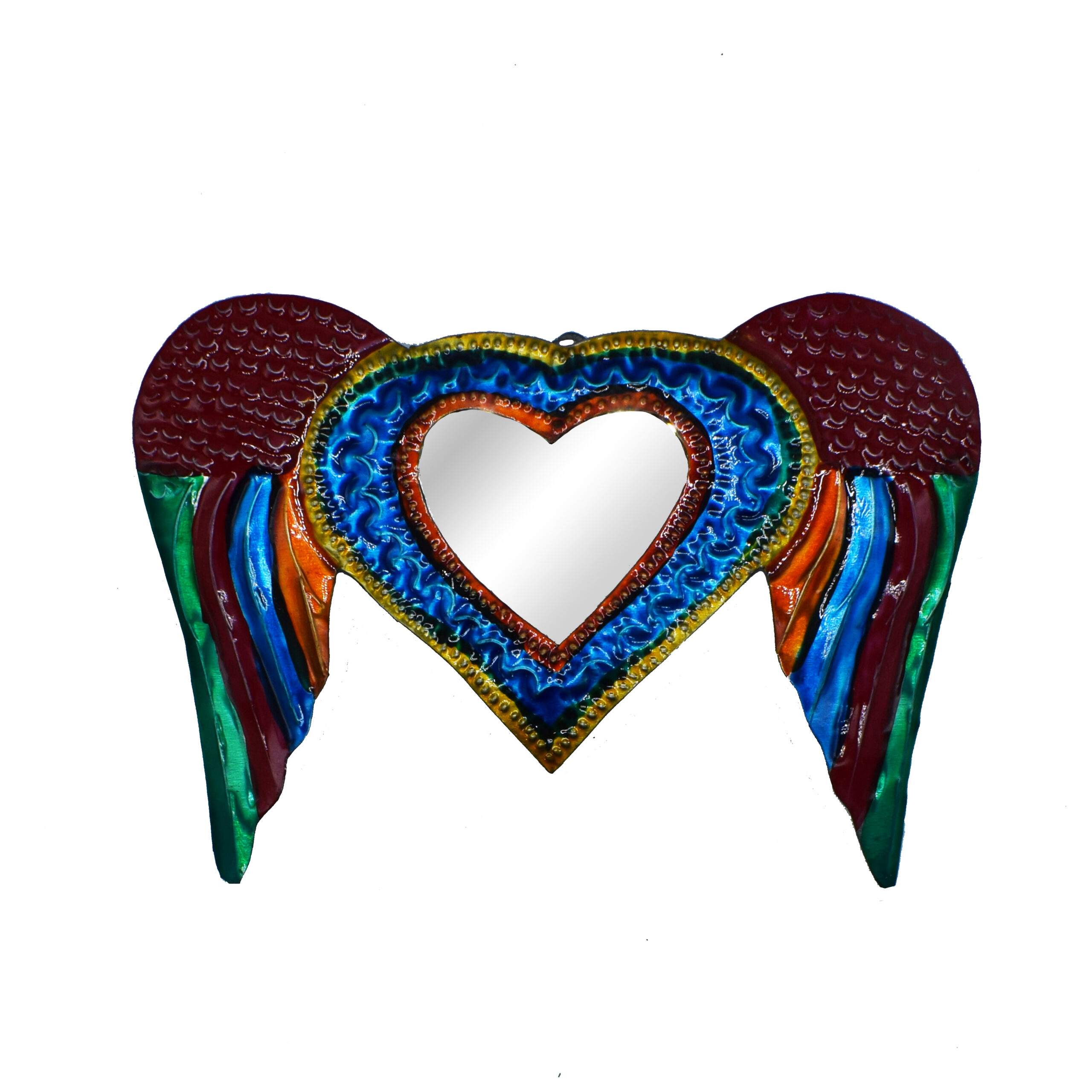 Miroir Ex-voto Coeur Ailes d'Ange