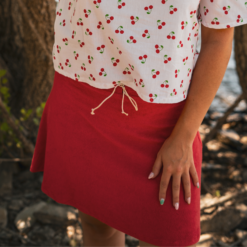 Jupe Amélia rouge en éponge