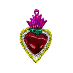 Petit Cœur Avec Feuilles Rose