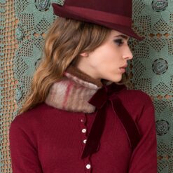 Alternative view of Col Falbala laine feutre camel