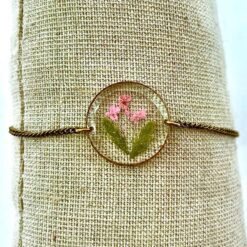 Bracelet fleur rose