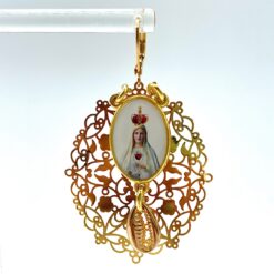 Boucles d'oreilles vierge Marie