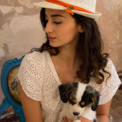 Borsalino paille orange