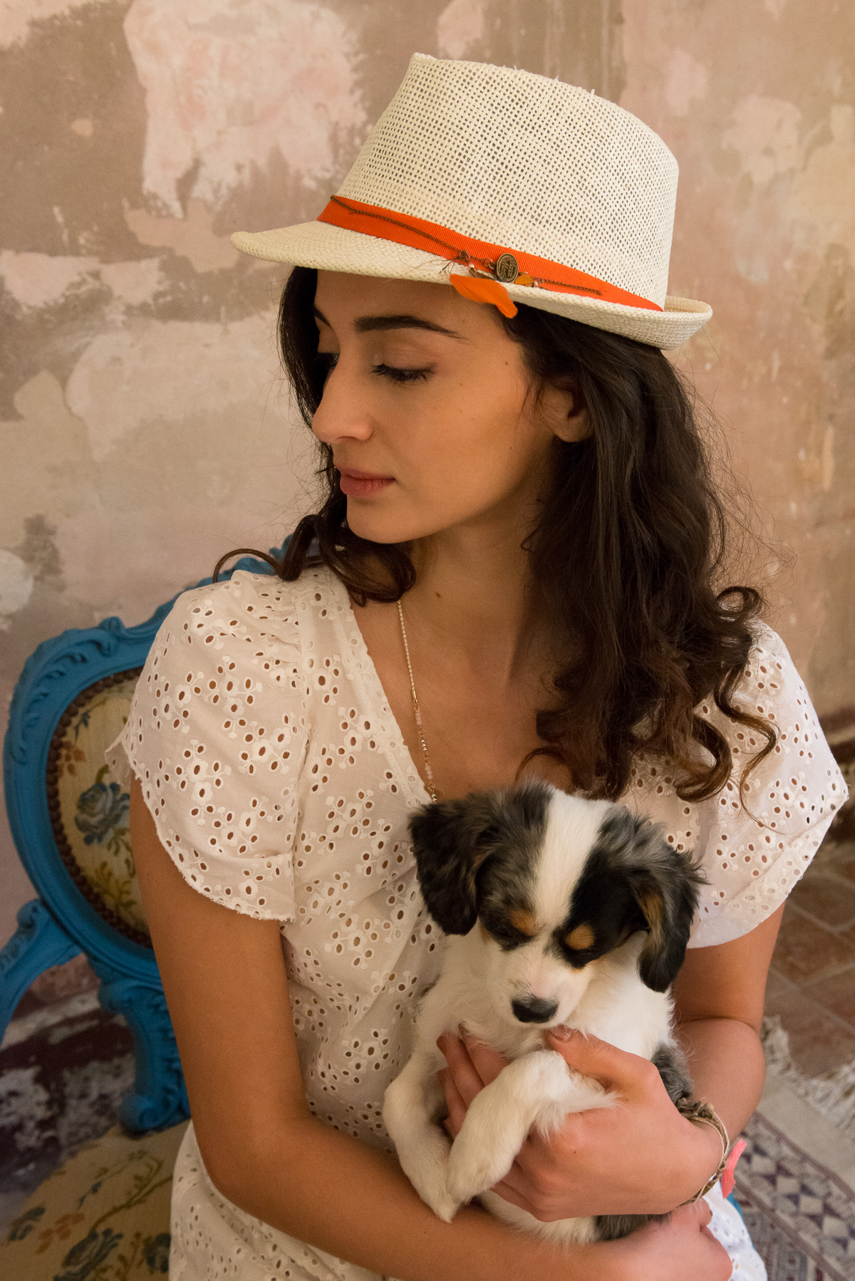 Borsalino paille orange