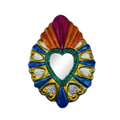 CœurEx-voto Miroir Bouclier Jaune