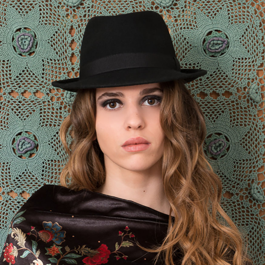 Chapeau feutre Manolete noir